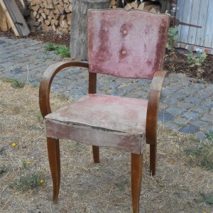 Originele Bridge Chair in roze fluweel