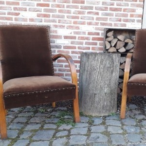 Twee leuke Bridge fauteuils, jaren ’50