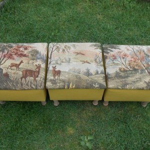 Gobelin van Oma verwerkt tot leuke zitjes