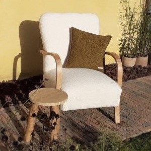 'Opa- zetel in naturelle pluche Doodle' 